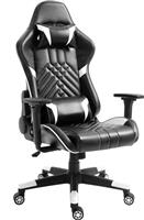 ArteLibre Nass Καρέκλα Gaming Δερματίνης με Ρυθμιζόμενα Μπράτσα Μαύρο/Λευκό 72x55x122-131cm