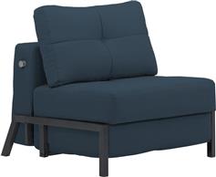 ArteLibre Oliver Πολυθρόνα Κρεβάτι Σκούρο Μπλε 87x93x90cm