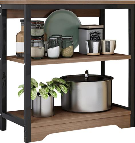 ArteLibre Otter Ραφιέρα Κουζίνας σε Καφέ Χρώμα Θέσεων 60x30x66cm 14370228