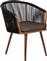 ArteLibre Πολυθρόνα Εξωτερικού Χώρου Αλουμινίου Lofoi με Μαξιλάρι Μαύρο-Καφέ 60x62x81cm 14840010