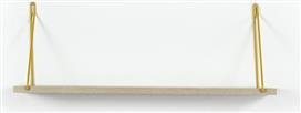 ArteLibre Ράφι Τοίχου Palmer Δρυς-Κίτρινο 72x20x27cm