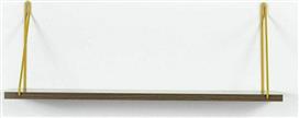 ArteLibre Ράφι Τοίχου Palmer Καρυδί- Κίτρινο 72x20x27cm