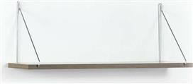ArteLibre Ράφι Τοίχου Palmer Καρυδί-Χρώμιο 72x20x27cm