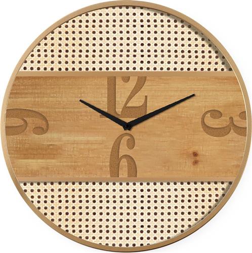 ArteLibre Ρολόι Τοίχου Ξύλινο Καφέ 50cm