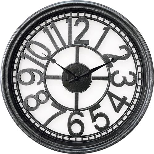 ArteLibre Ρολόι Τοίχου Πλαστικό Ασημί 50.7cm 14740024