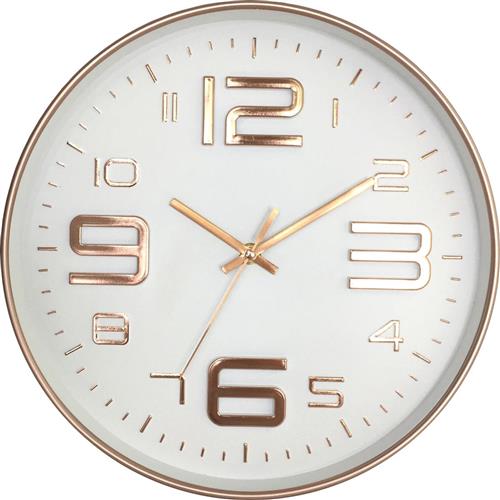 ArteLibre Ρολόι Τοίχου Πλαστικό Ροζ-Χρυσό 30.5cm 14740010