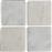 ArteLibre Σουβέρ Πέτρινο Λευκό 10x10cm 4τμχ 05150573