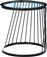 ArteLibre Στρογγυλό Βοηθητικό Τραπεζάκι Cosenza Γυάλινο Μαύρο Μ50xΠ50xΥ50cm