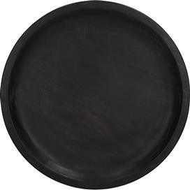 ArteLibre Στρογγυλός Δίσκος Σερβιρίσματος από Ξύλο σε Μαύρο Χρώμα 25.4x25.4x2.5cm 05150077
