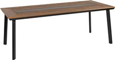 ArteLibre Τραπέζι Εξωτερικού Χώρου Polywood με Σκελετό Αλουμινίου Ruacana Γκρι-Καρυδί 200x90x73cm 14840037