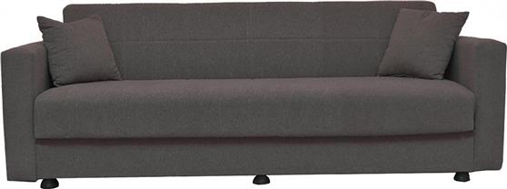 ArteLibre Τριθέσιος Καναπές Κρεβάτι με Αποθηκευτικό Χώρο Σκρούρο Γκρι 214x78cm