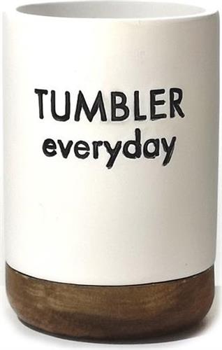 ArteLibre Tumbler Everyday Ποτηροθήκη Επιτραπέζια από Ρητίνη Λευκή 06510367