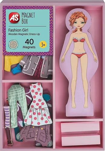 AS Company Μαγνητικό Παιχνίδι Κατασκευών Fashion Girl για Παιδιά 2+ Ετών 1029-64053