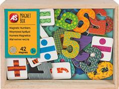 AS Company Μαγνητικό Παιχνίδι Magnet Box Wooden Numbers για 3+ Ετών 1029-64051