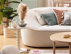 Atmosphera Alix Στρογγυλό Βοηθητικό Τραπεζάκι Ξύλινο Ivory Μ38xΠ38xΥ50cm 206005A