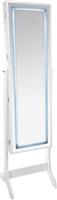Atmosphera Καθρέπτης Δαπέδου με Ξύλινο Πλαίσιο Λευκός με Κοσμηματοθήκη Μπιζουτιέρα & LED Φωτισμό 47x37x155.7cm 157064