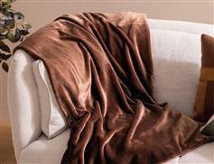Atmosphera Κουβέρτα Βελουτέ Ημίδιπλη 180x230cm Cuddly Brown 349400022