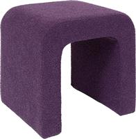 Atmosphera Sevi Σκαμπό Σαλονιού Επενδυμένο με Ύφασμα Purple 41x35.5x43cm 197331E