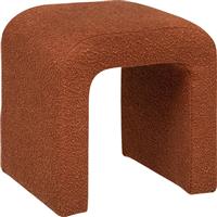 Atmosphera Sevi Σκαμπό Σαλονιού Επενδυμένο με Ύφασμα Terracotta 41x35.5x43cm 346000035