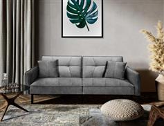 Atmosphera Τριθέσιος Καναπές Κρεβάτι Γκρι 197x90x84cm 349800013