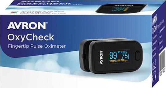 Avron OxyCheck Παλμικό Οξύμετρο Δακτύλου Μαύρο