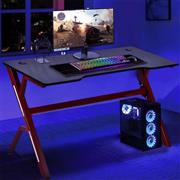 Bakaji Γραφείο Gaming Ξύλινο Κόκκινο με Μεταλλικά Πόδια 120x60x73cm 02012073