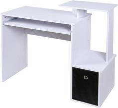 Bakaji Γραφείο Υπολογιστή Ξύλινο Λευκό 100x40x86.6cm 02839505