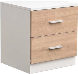 Bakaji Κομοδίνο Ξύλινο Λευκό 40x38x44.5cm 02012278