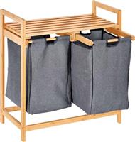 Bakaji Σετ Καλάθια Απλύτων Bamboo 73.5x63.5x33cm Γκρι 2τμχ 02012284