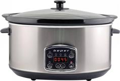 Beper BC.510 Slow Cooker Ηλεκτρική Γάστρα 280W με Χωρητικότητα 4.5lt Ασημί
