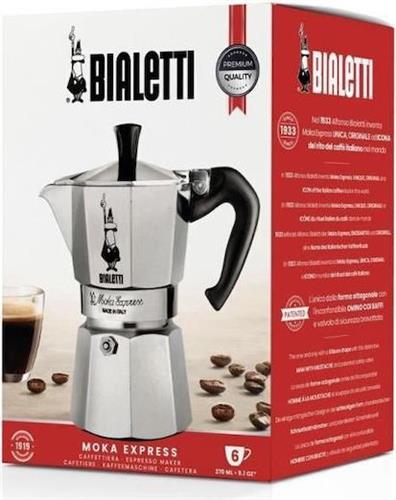 Bialetti Moka Express Μπρίκι Espresso 6cups Ασημί