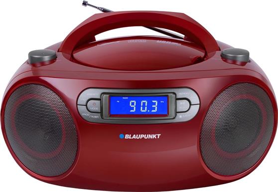 Blaupunkt Φορητό Ηχοσύστημα Boombox με CD/MP3/USB/Ραδιόφωνο σε Κόκκινο Χρώμα 15-BB18RD