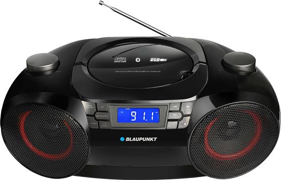 Blaupunkt Φορητό Ηχοσύστημα με Bluetooth/CD/MP3/USB/Ραδιόφωνο σε Μαύρο Χρώμα 15-BB30BT