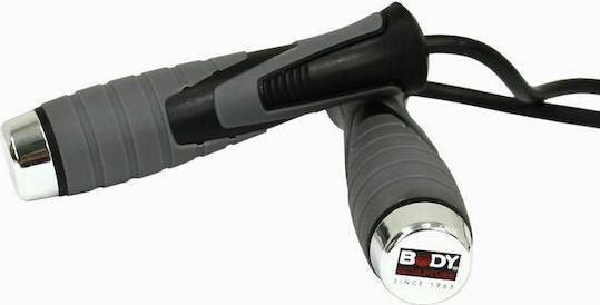 Body Sculpture BK-256GB-B Σχοινάκι Ταχύτητας με Βάρος 2.75m Μαύρο με Ρυθμιζόμενο Μήκος