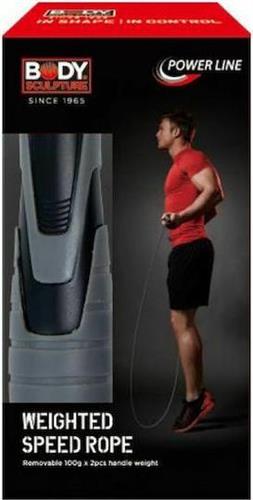 Body Sculpture BK-256GB-B Σχοινάκι Ταχύτητας με Βάρος 2.75m Μαύρο με Ρυθμιζόμενο Μήκος