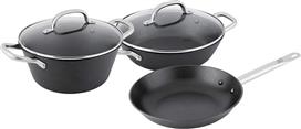 Boj New Classic Σετ Κατσαρόλες από Ανοξείδωτο Ατσάλι Μαύρο 5τμχ 04000804