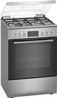 Bosch HXN39AD50 Κουζίνα 66lt με Εστίες Υγραερίου Π60cm Inox & & Δώρο Επέκταση Εγγύησης 5 Χρόνια