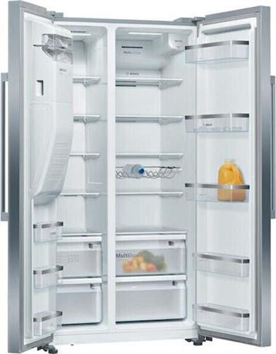 Bosch KAD93AIEP Ψυγείο Ντουλάπα 562lt Total NoFrost Υ178.7xΠ90.8xΒ70.7cm Ασημί
