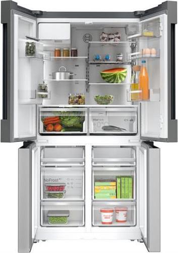 Bosch KFD96APEA Ψυγείο Ντουλάπα 574lt Total NoFrost Υ183xΠ90.5xΒ73.1cm Ασημί