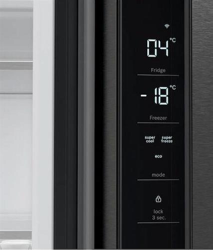Bosch KFN96AXEA Ψυγείο Ντουλάπα 605lt Total NoFrost Υ183xΠ90.5xΒ73.1cm Brushed Black Steel