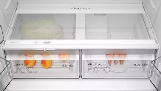 Bosch KFN96VPEA Series 4 Ψυγείο Ντουλάπα 605lt Total NoFrost Υ183xΠ90.5xΒ73.1cm Inox
