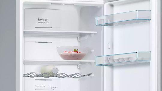 Bosch KGN36VLED Ψυγειοκαταψύκτης 326lt Total NoFrost Υ186xΠ60xΒ66cm Inox