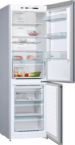 Bosch KGN36VLED Ψυγειοκαταψύκτης 326lt Total NoFrost Υ186xΠ60xΒ66cm Inox