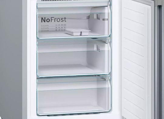 Bosch KGN36VLED Ψυγειοκαταψύκτης 326lt Total NoFrost Υ186xΠ60xΒ66cm Inox