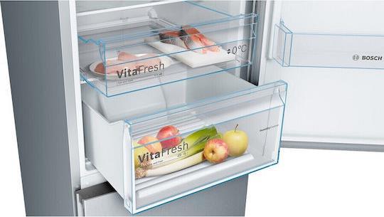 Bosch KGN39VIDB Ψυγειοκαταψύκτης 368lt Total NoFrost Υ203xΠ60xΒ66cm Brushed Steel