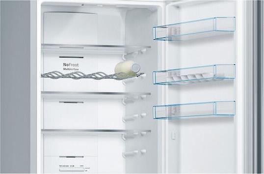 Bosch KGN39VIEB Ψυγειοκαταψύκτης 368lt Total NoFrost Υ203xΠ60xΒ66cm Brushed Steel