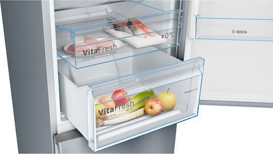 Bosch KGN39VIEB Ψυγειοκαταψύκτης 368lt Total NoFrost Υ203xΠ60xΒ66cm Brushed Steel
