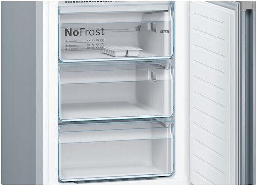 Bosch KGN39VIEB Ψυγειοκαταψύκτης 368lt Total NoFrost Υ203xΠ60xΒ66cm Brushed Steel