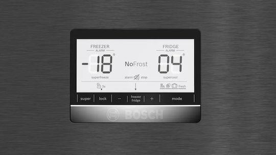 Bosch KGN76AXDR Ψυγειοκαταψύκτης 526lt Total NoFrost Υ186xΠ75xΒ80cm Brushed Black Steel