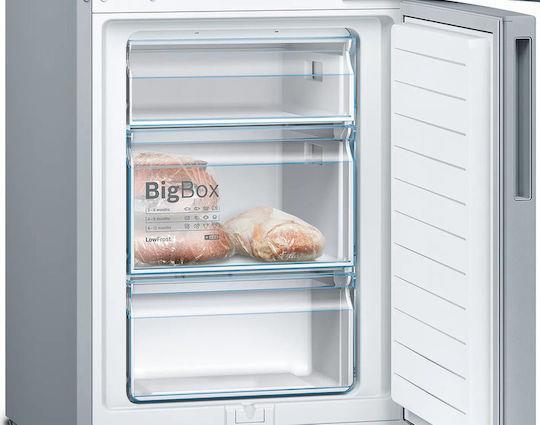 Bosch KGV36VLEAS Ψυγειοκαταψύκτης 308lt Υ186xΠ60xΒ65cm Inox
